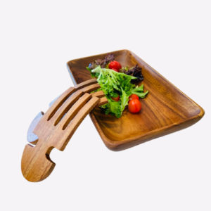 Salad Servers Acacia Wood Gift Set
